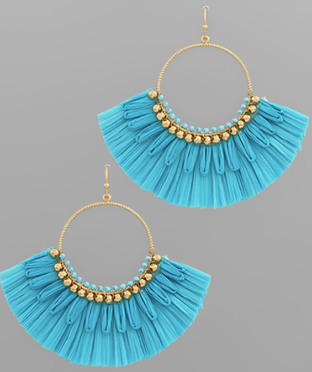 Raffia Circle Earrings