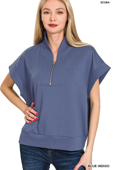 Scuba Half Zip Vest Top