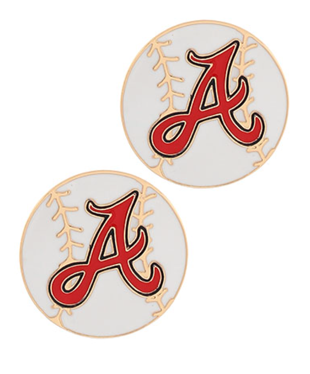 Baseball Disk Earrings