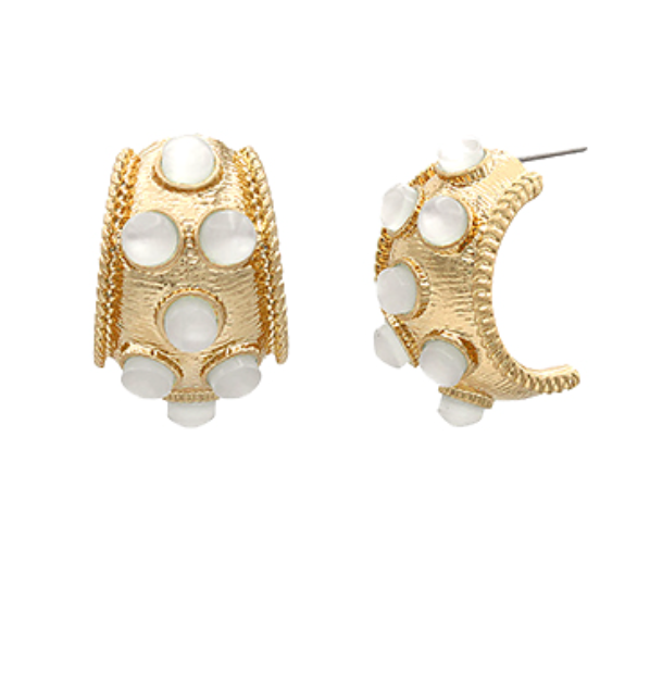 Dotted Antique Hoops