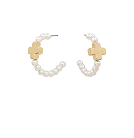 Cross Accent Hoops