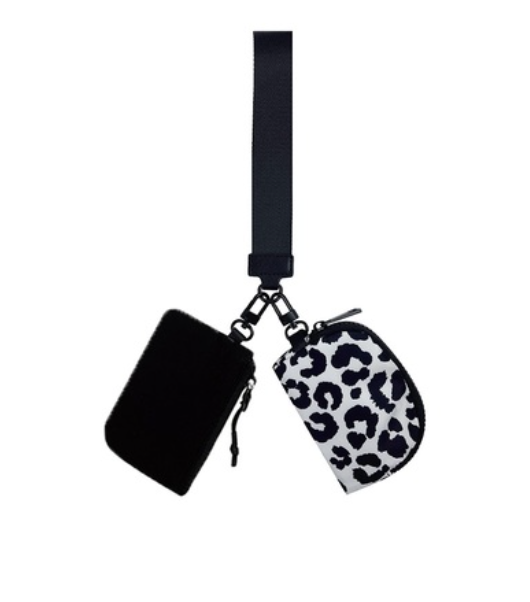 Dual Pouch Wristlet Pouch