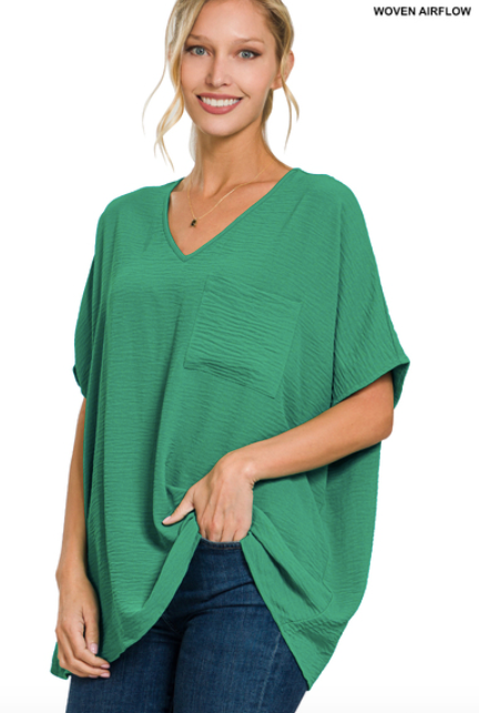 Woven Airflow Top