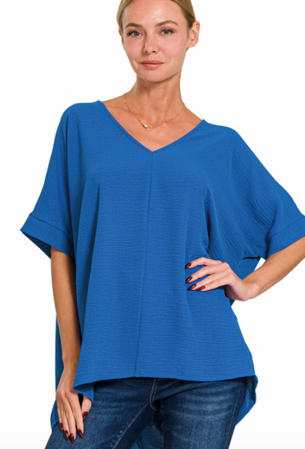 Woven Dolman Top