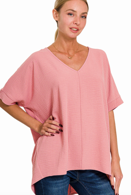 Woven Dolman Top
