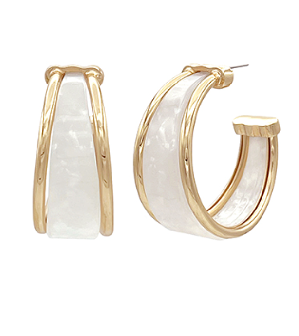 Gold Acetate Hoops