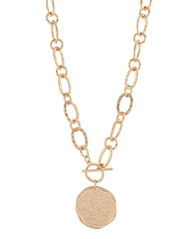 Textured Round Necklace