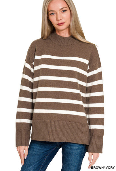 Brown Striped Sweater