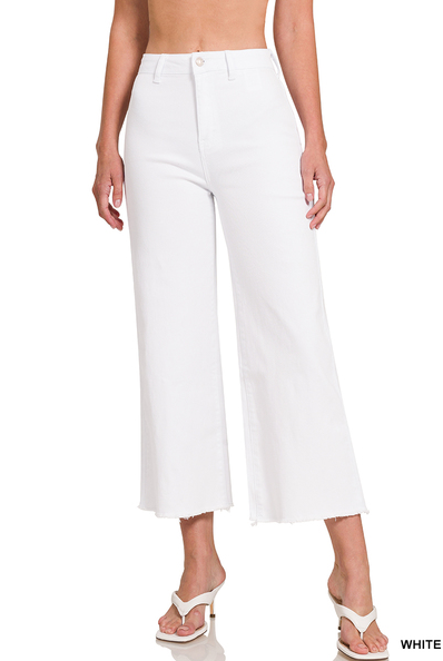 Acid Washed Frayed Pants