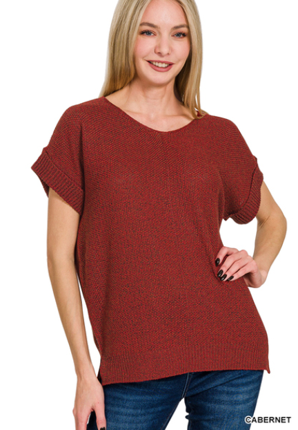 Front Seam Sweater Top