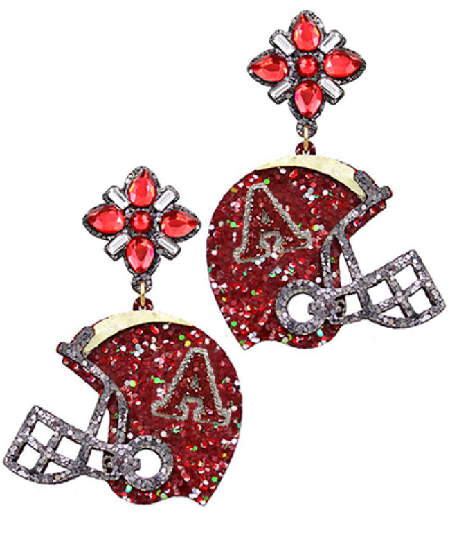 Glitter Helmet Earrings