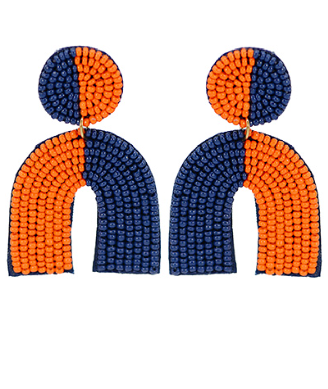 Gameday Beaded Arch Earrings