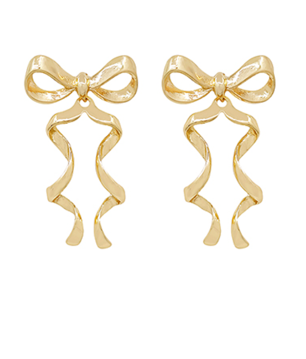 Wavy Bow Earrings