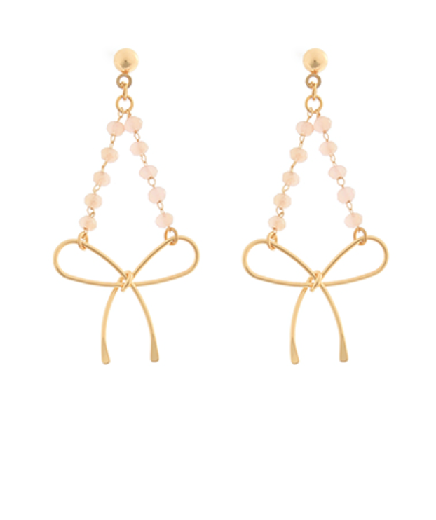 Link Bow Bead Earrings