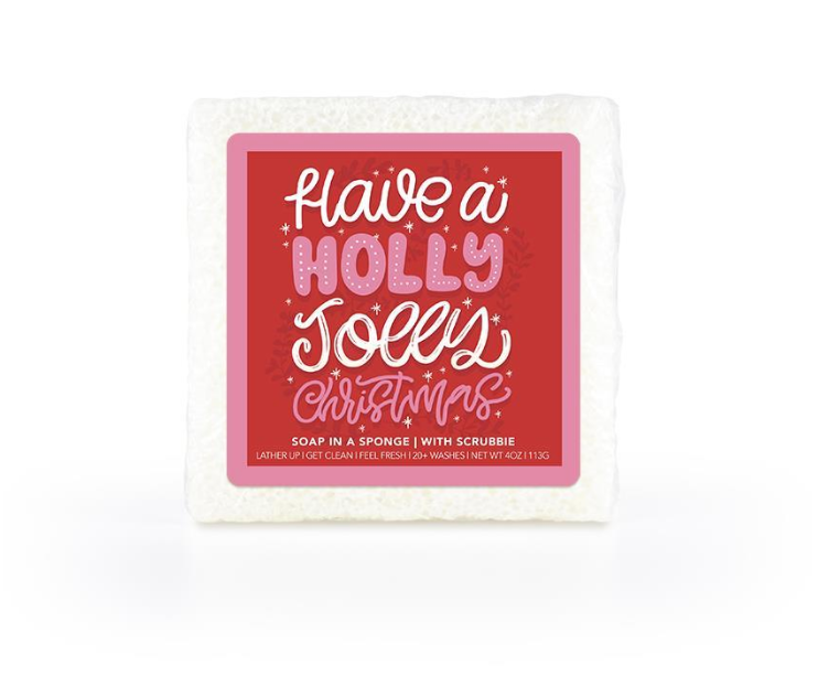 Holly Jolly Christmas Soap Sponge
