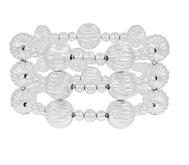 Textured Ball Bracelet Set