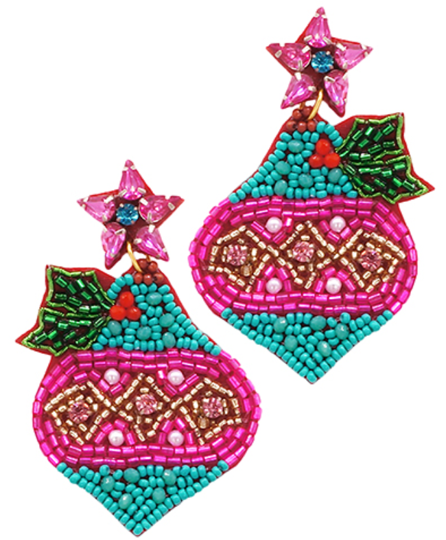Holiday Beaded Earrings