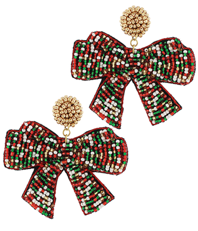 Christmas Beaded Earrings