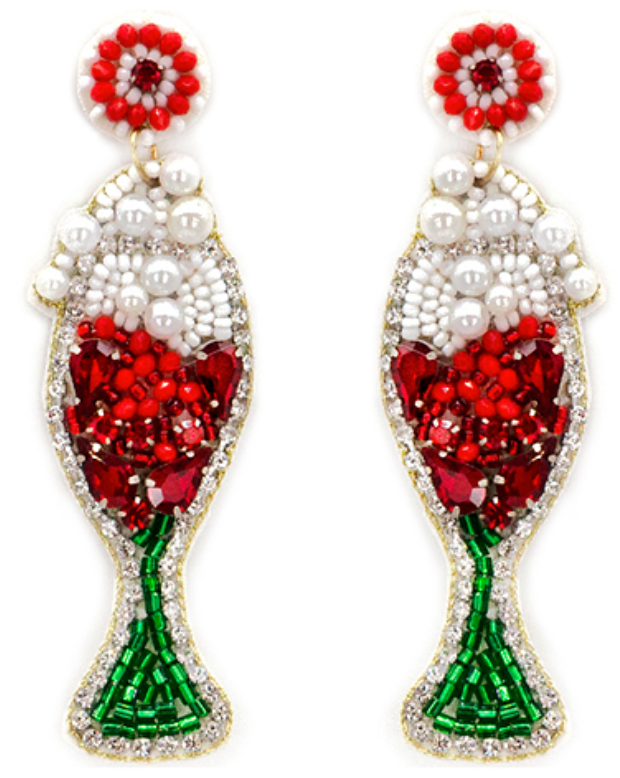 Christmas Beaded Earrings