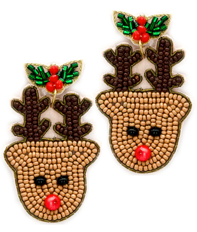 Christmas Beaded Earrings