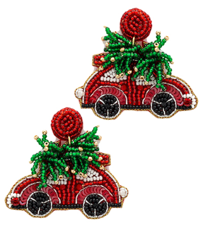 Christmas Beaded Earrings