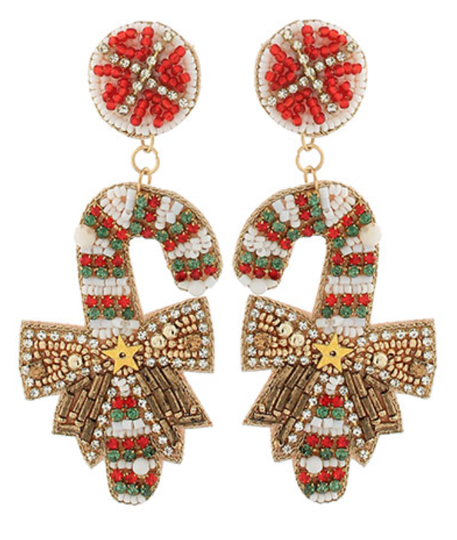 Christmas Beaded Earrings