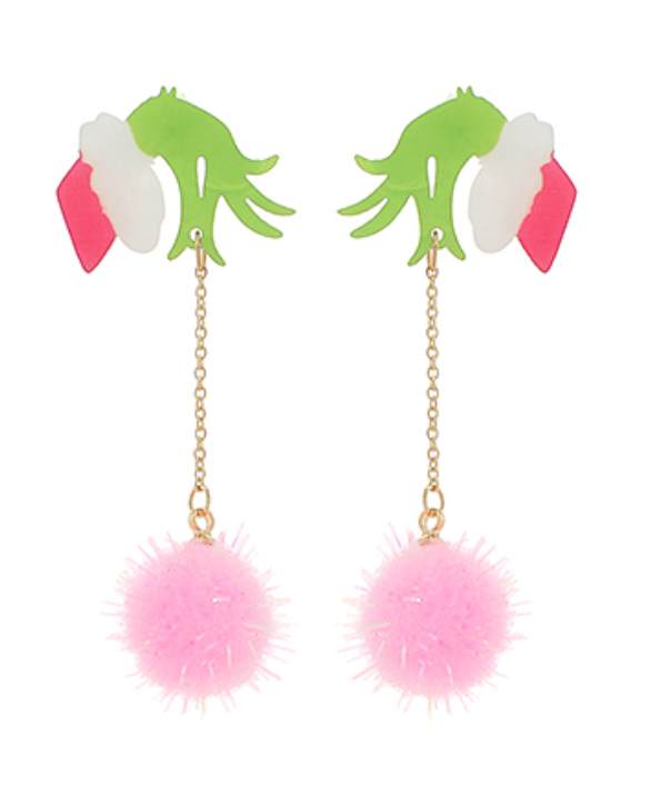 Grinch Hand Earrings