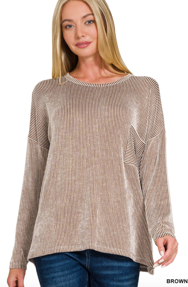 Ribbed Long Sleeve Top