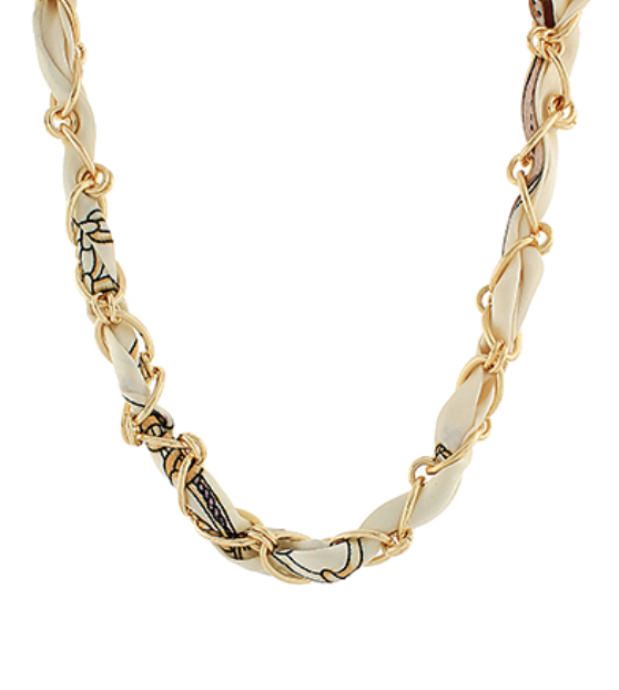 Scarf Fabric Chain Necklace