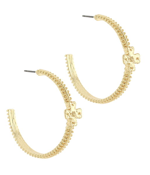 Accented Cross Hoops