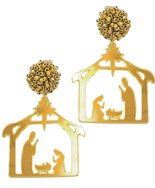 Nativity Cut Out Earrings