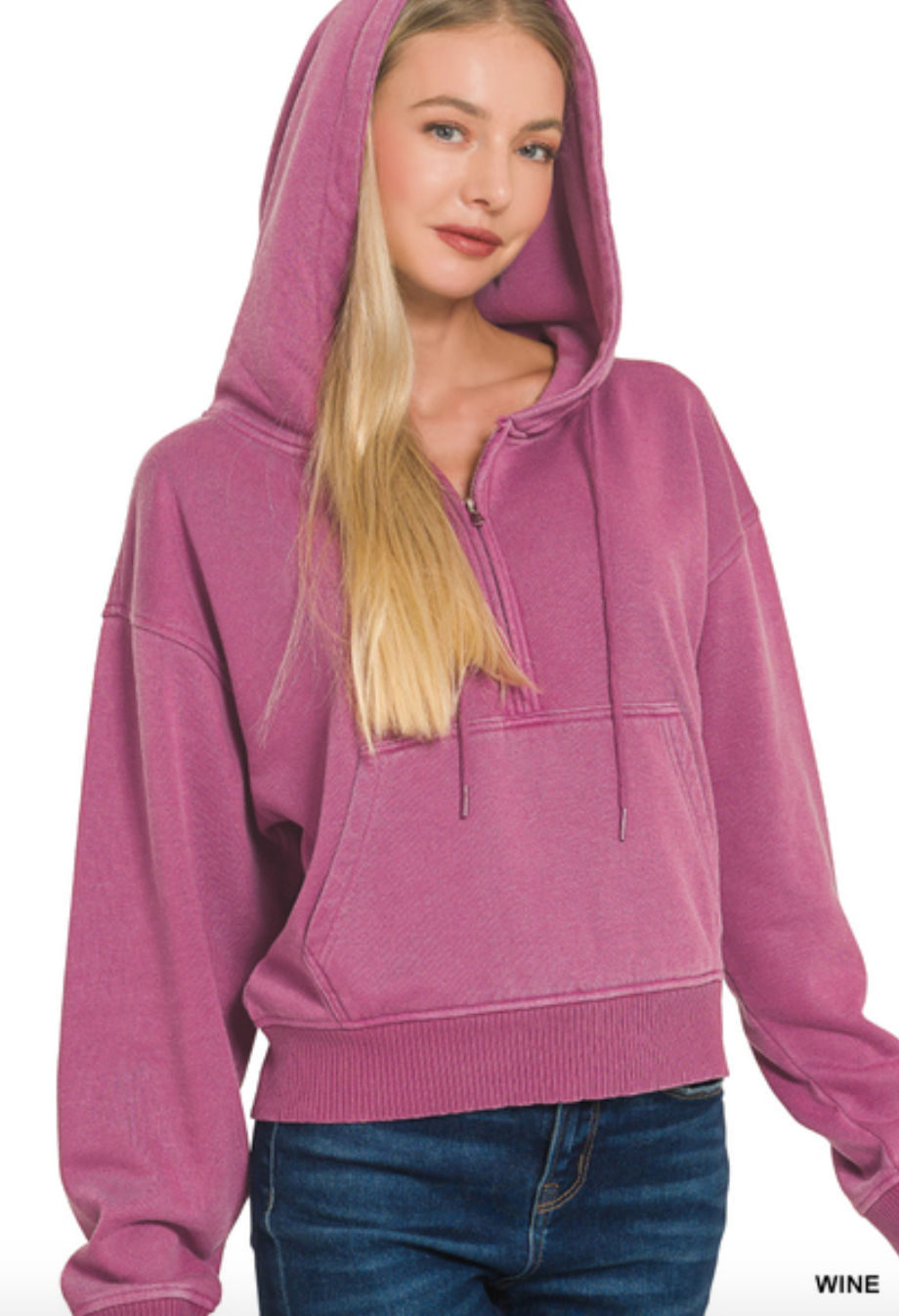Half Zip Pocket Hoodie