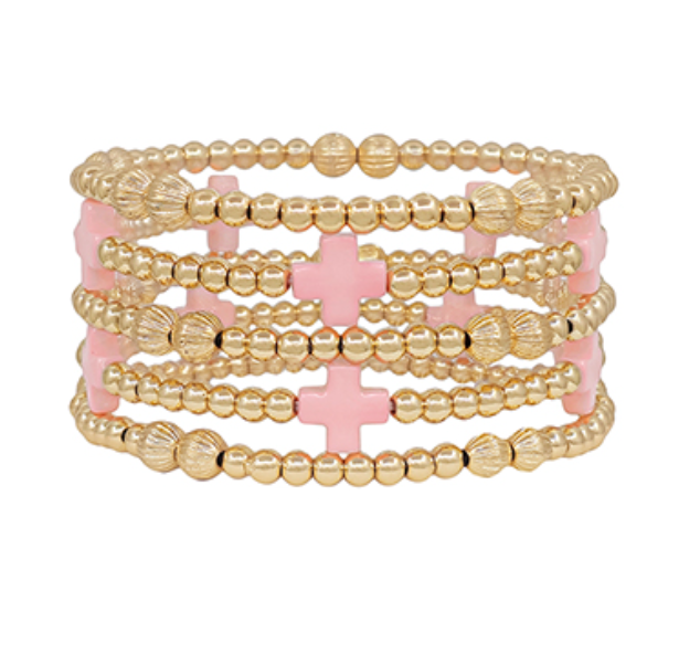 Color Cross Bracelet Set