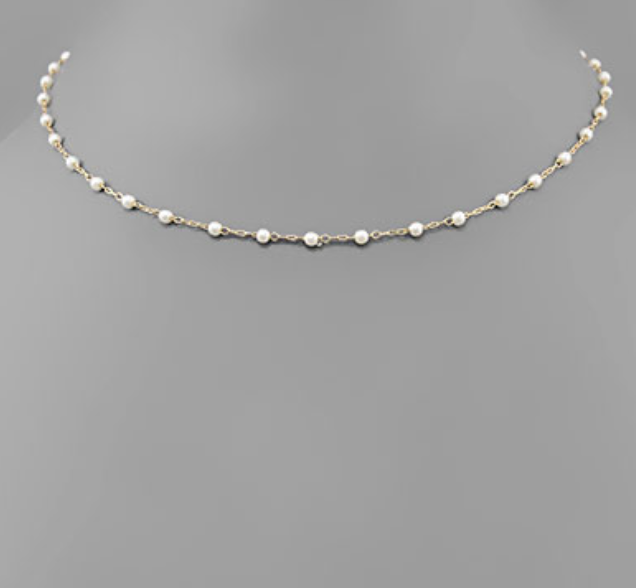 Beaded Pearl Choker