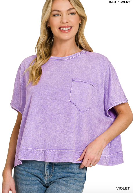 Halo Washed Oversized Top