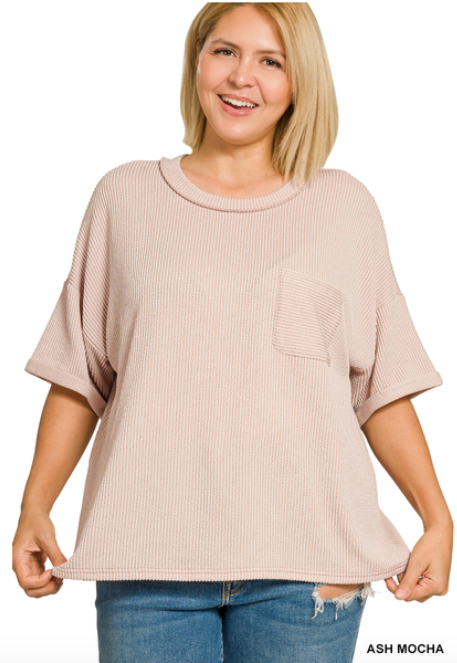 PS Ribbed Pocket Top