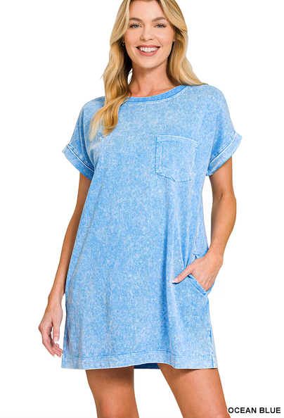 Halo Snow Washed T-Shirt Dress