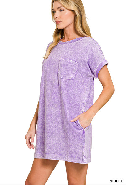 Halo Snow Washed T-Shirt Dress