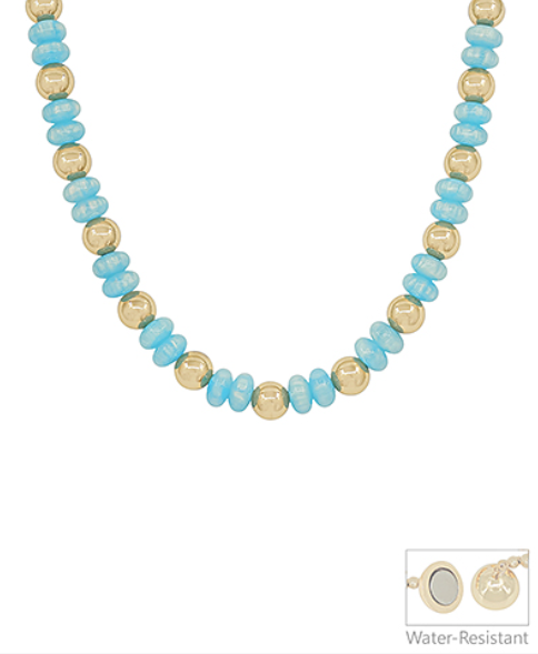 Rondelle Beaded Clasp Necklace