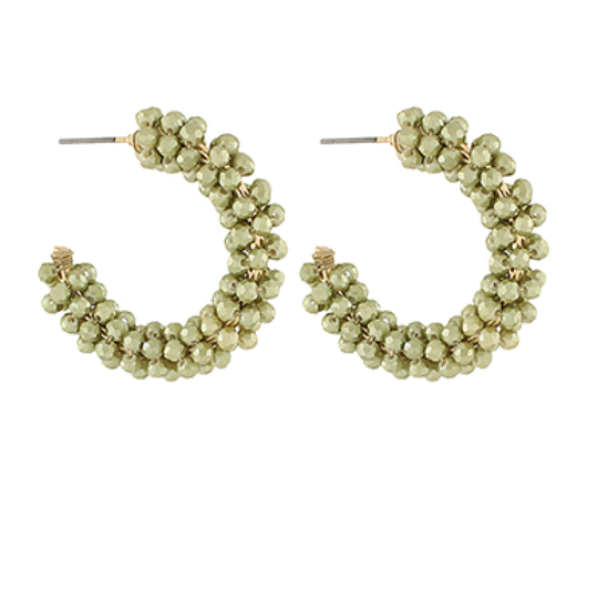 Pearlized Bead Hoops