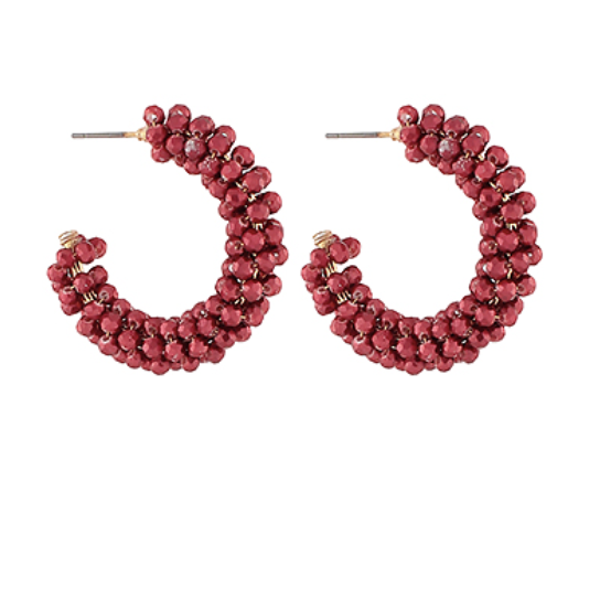 Pearlized Bead Hoops