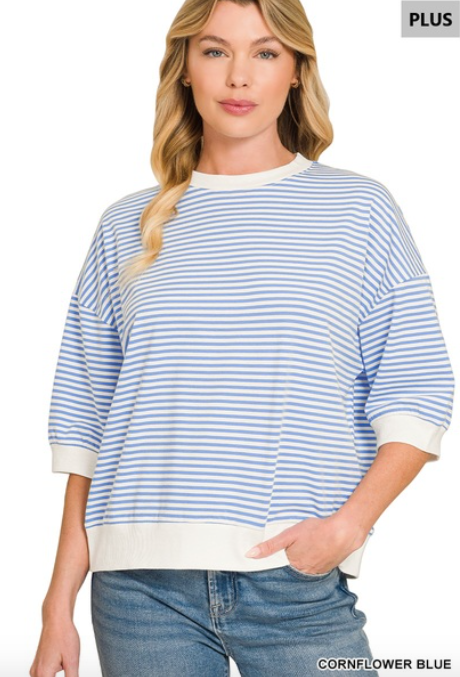 PS Striped Banded Bottom Top