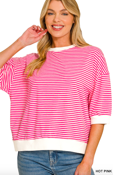 Striped Banded Bottom Top