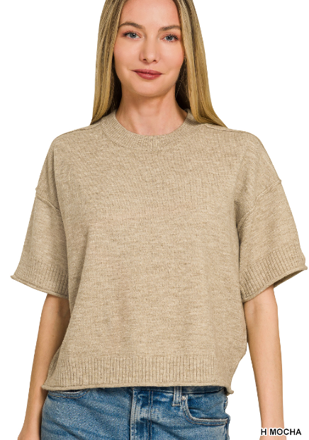 Exposed SS Sweater Top