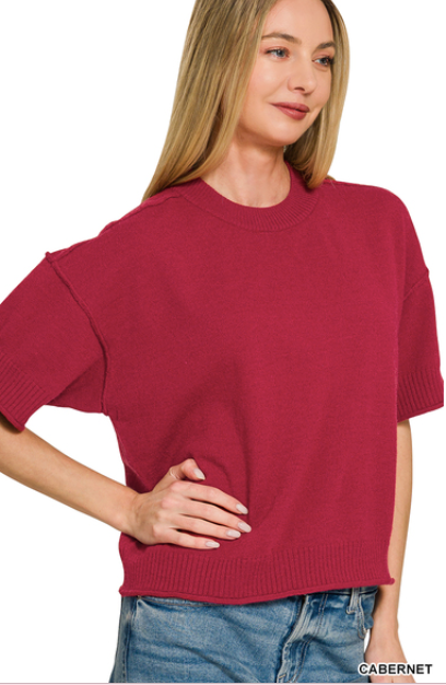 Exposed SS Sweater Top