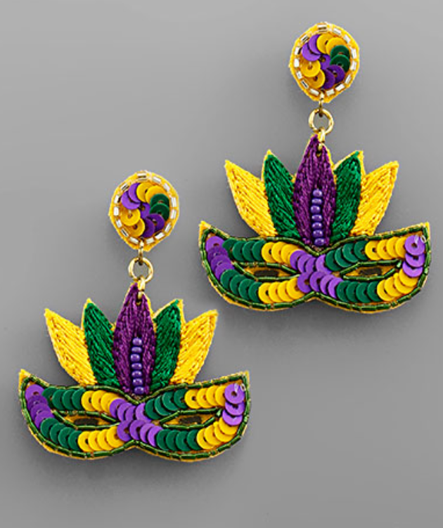 Mardi Gras Earrings