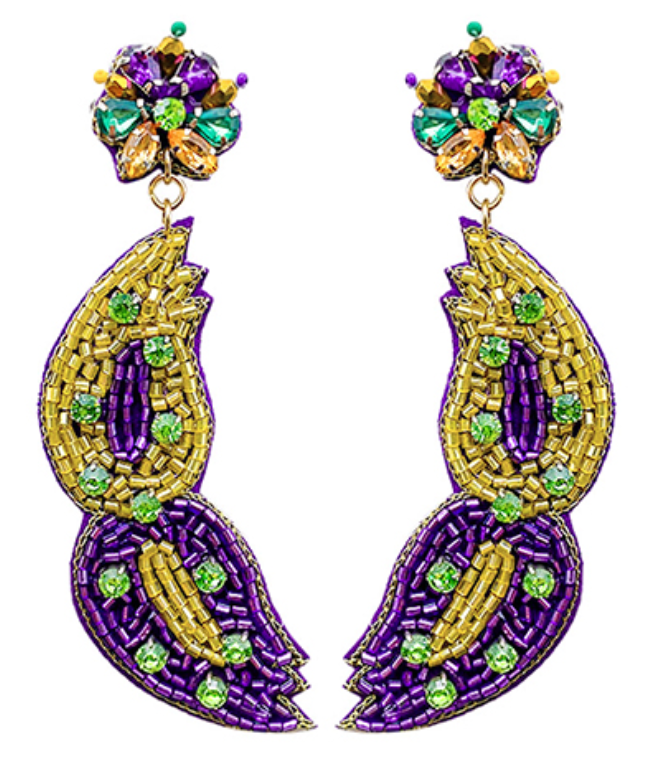Mardi Gras Earrings