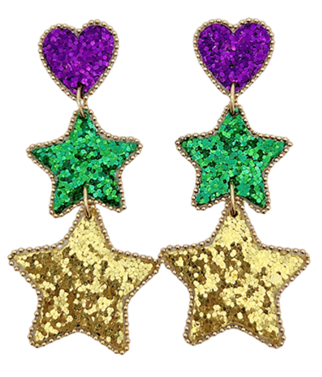 Mardi Gras Earrings