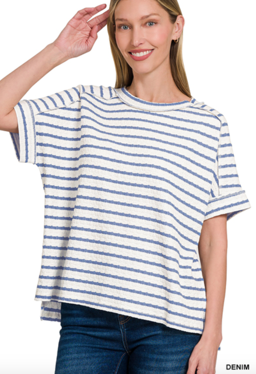 Stripe Jacquard Tee