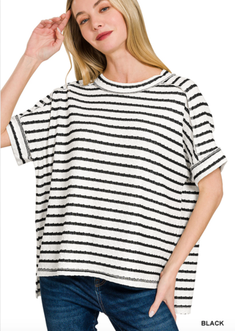 Stripe Jacquard Tee
